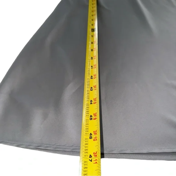 AllSaints Ultimate Grey Satin Slip Midi Dress Size S - Picture 7 of 12